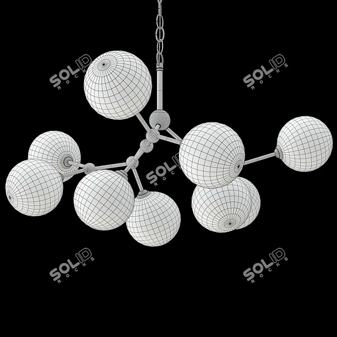 Crystal Lux MAXIMO SP9 Bronze Chandelier 3D model image 2