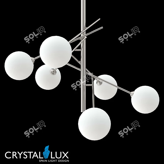 Crystal Lux MARCOS SP6 Nickel Pendant 3D model image 1