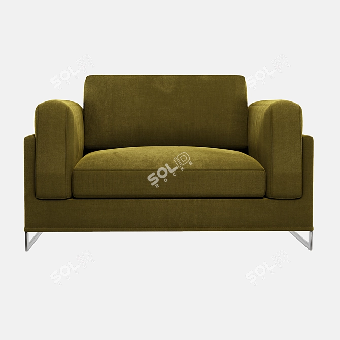 Elegant Comfort Armchair 3D model image 2