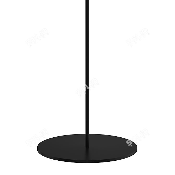 Elegant Steel Spokes Floor Lamp 3D model image 3