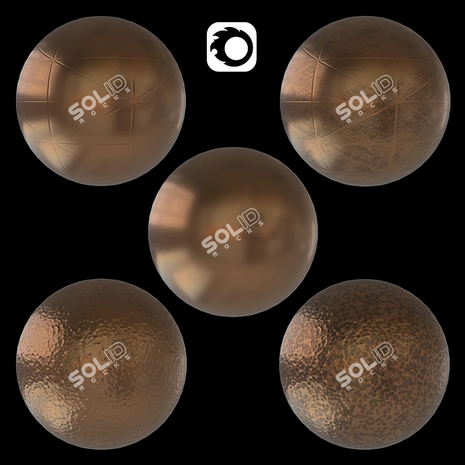 Luxury Copper Material Library 3D model image 1