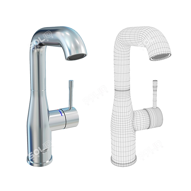 Sleek Grohe Essence Basin Taps 3D model image 4