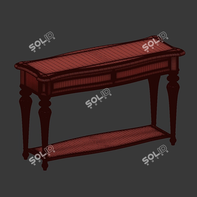 Elegant Stoneford Console Table 3D model image 2