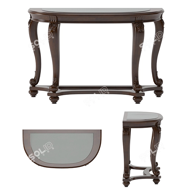 

Elegant Chancery Console Table 3D model image 1