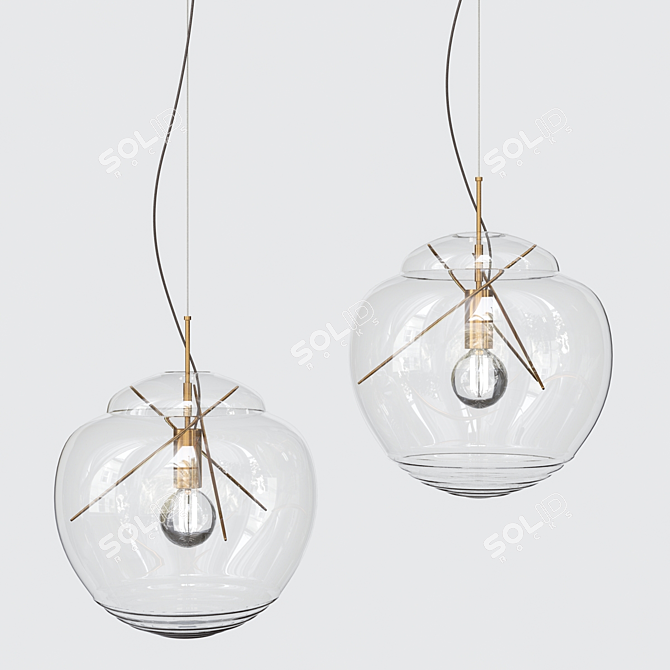 Harmonia | Glass Pendant Lamp 3D model image 1