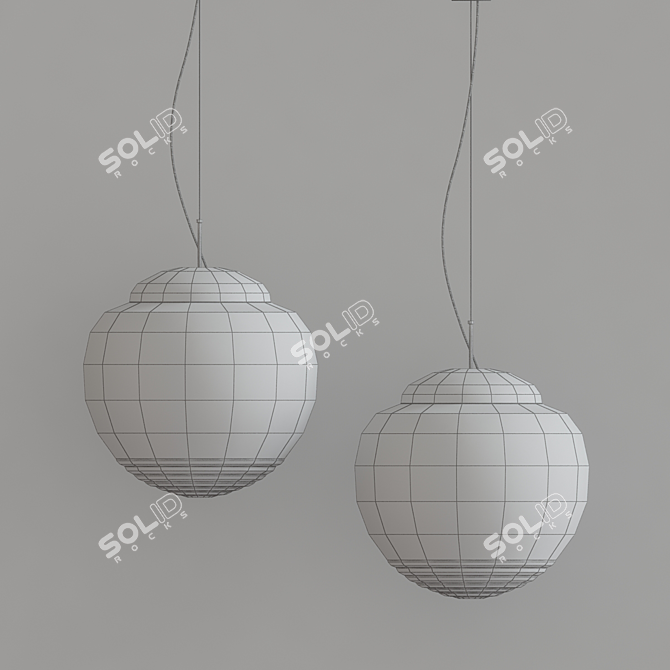 Harmonia | Glass Pendant Lamp 3D model image 2