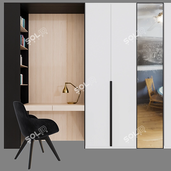 Tom Dixon Wardrobe with Scoop Chair 3D model image 2