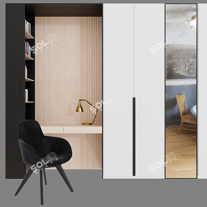 Tom Dixon Wardrobe with Scoop Chair 3D model image 3