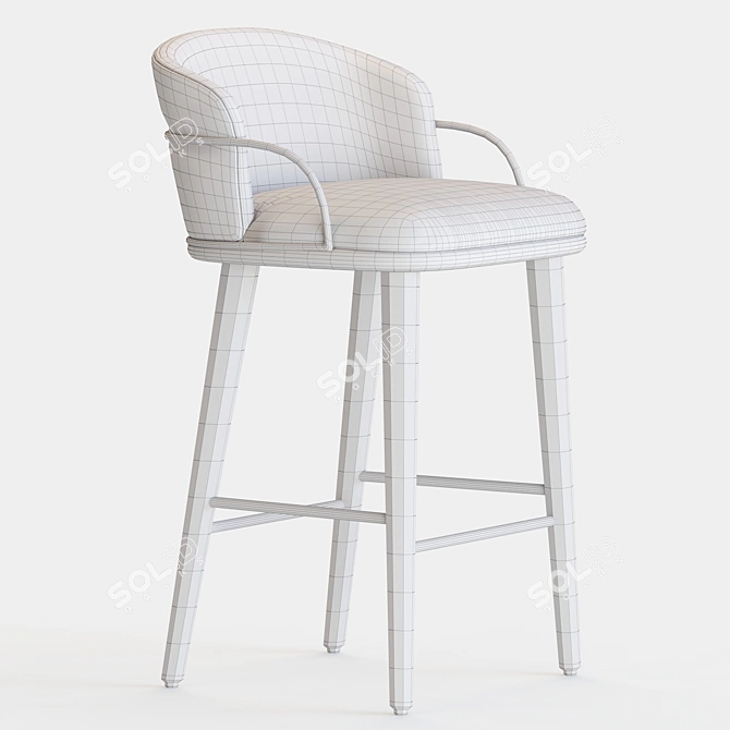 Sophisticated Elegance: Arven Bar Stool 3D model image 4