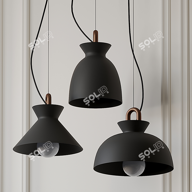 Sleek Colombo Pendant Light 3D model image 1