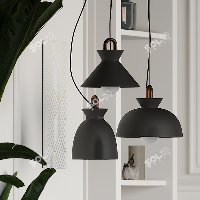 Sleek Colombo Pendant Light 3D model image 4