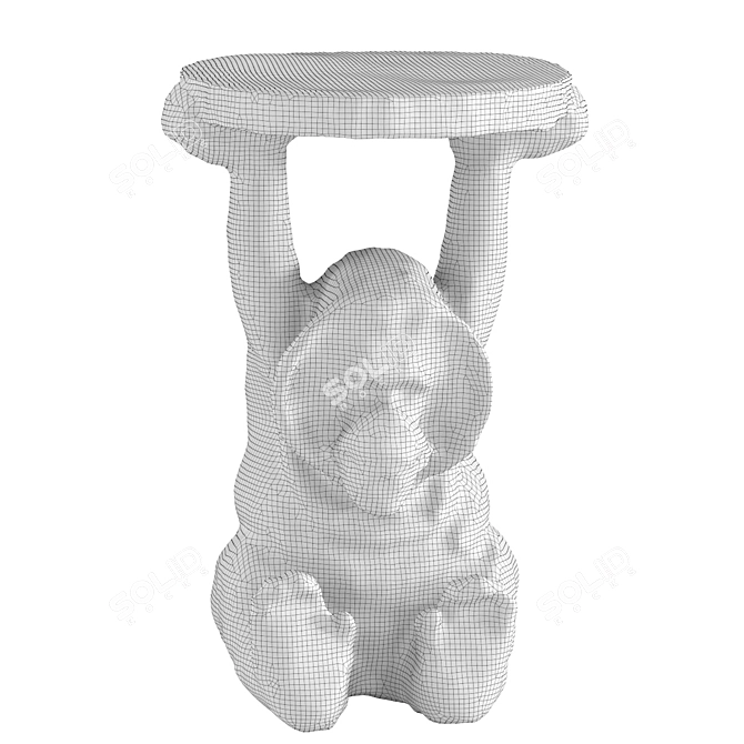 Whimsical Orangutan Side Table 3D model image 2