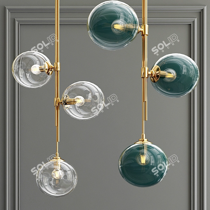 Elegant Modern Ceiling Lamp 3D model image 2