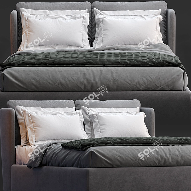 Elegant Meridiani KIRA Bed 3D model image 4
