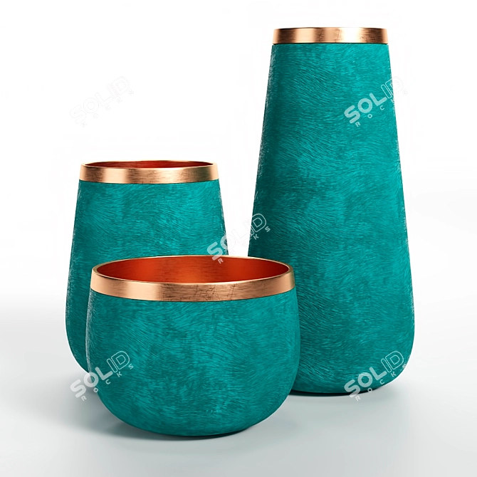 Copper Gleam - PBR Silos 3D model image 1