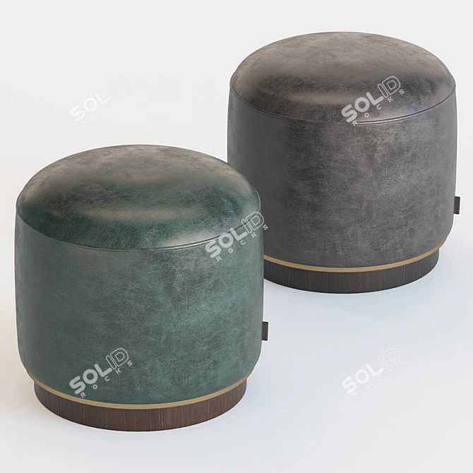 Elegant Eddy Pouf by Laskasas 3D model image 2