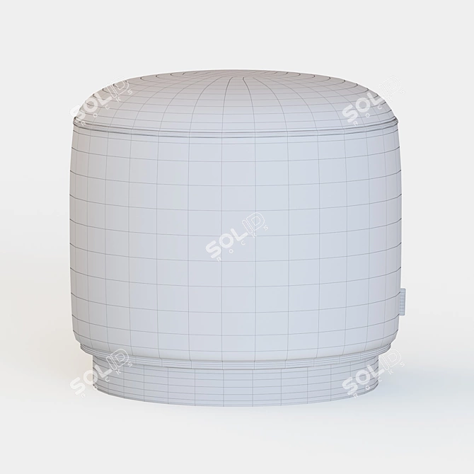 Elegant Eddy Pouf by Laskasas 3D model image 4