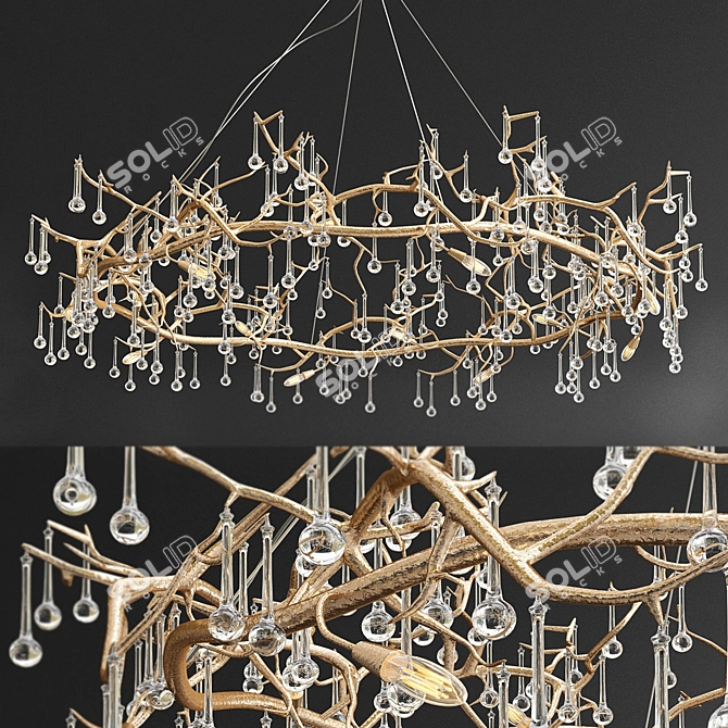 Serip Bijout Ring Chandelier - Stunning New Design 3D model image 1