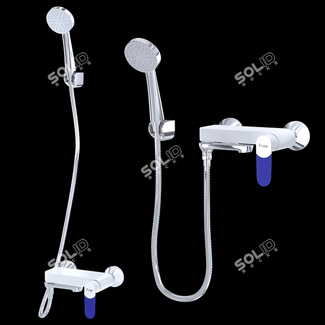 Frap H34 Basin & Bathtub Taps: Elegant & Efficient 3D model image 3