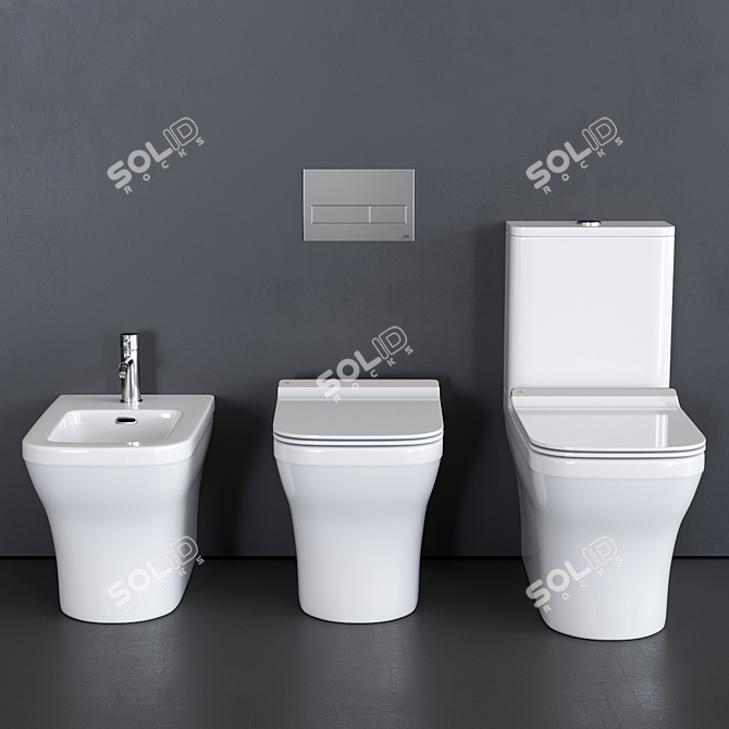 Forma Close Coupled Toilet Set 3D model image 3