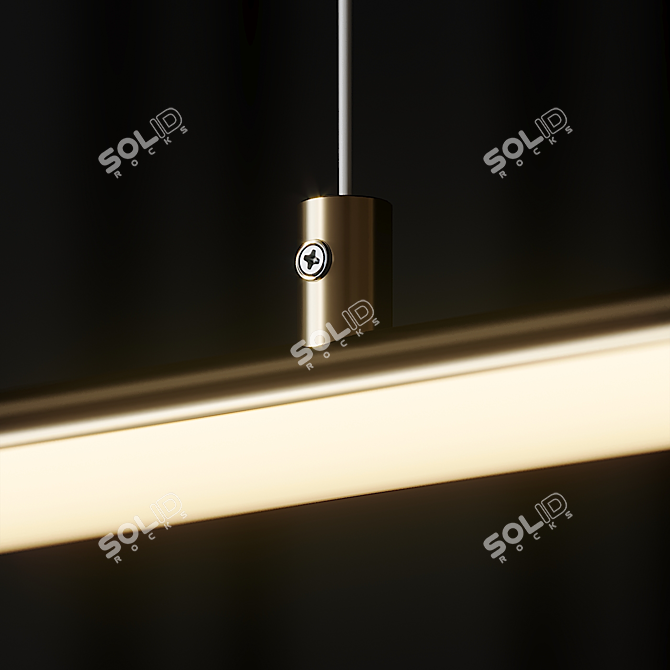 Sleek LED Pendant Light 3D model image 3