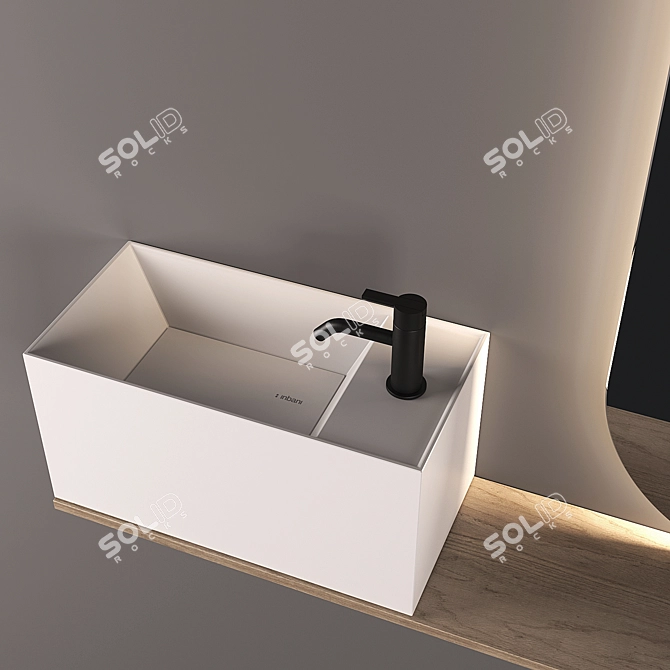 Inbani Facett Mirror - Stylish and Practical 3D model image 2