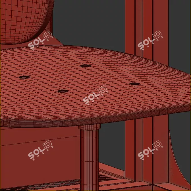 Minimalist Black Work Table Set 3D model image 5