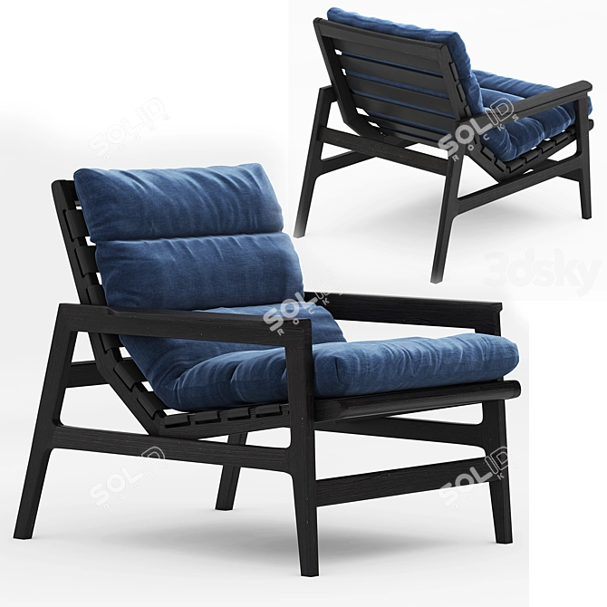 Elegant Ipanema Armchair 3D model image 5