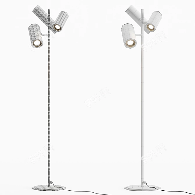 Elegant Andromeda Floor Lamp 3D model image 2