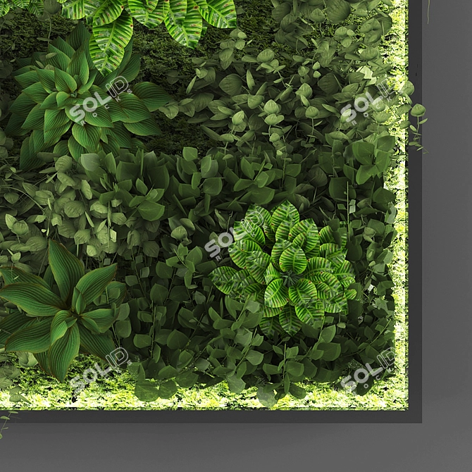 EcoGarden Vertical Green Wall 3D model image 2