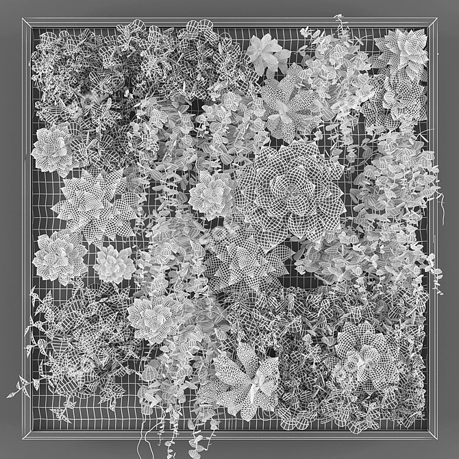 EcoGarden Vertical Green Wall 3D model image 3