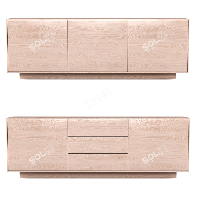 Seam Drawer Unit: Modern Storage Solution 3D model image 2