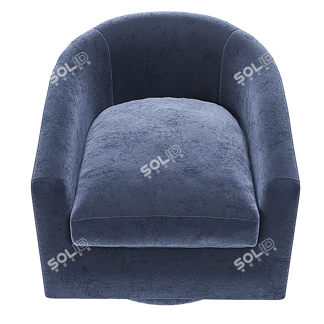 Sleek Mary Jane Swivel Armchair 3D model image 4