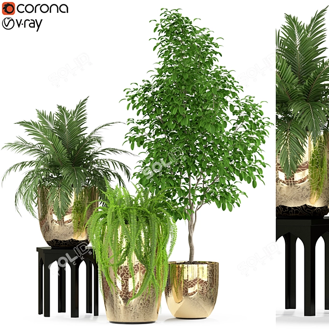 Botanical Bliss: 235 Plant Collection 3D model image 1