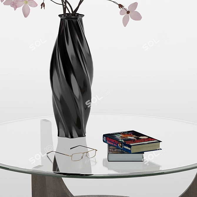 Blooming Beauty: Flowers in Vase 3D model image 6