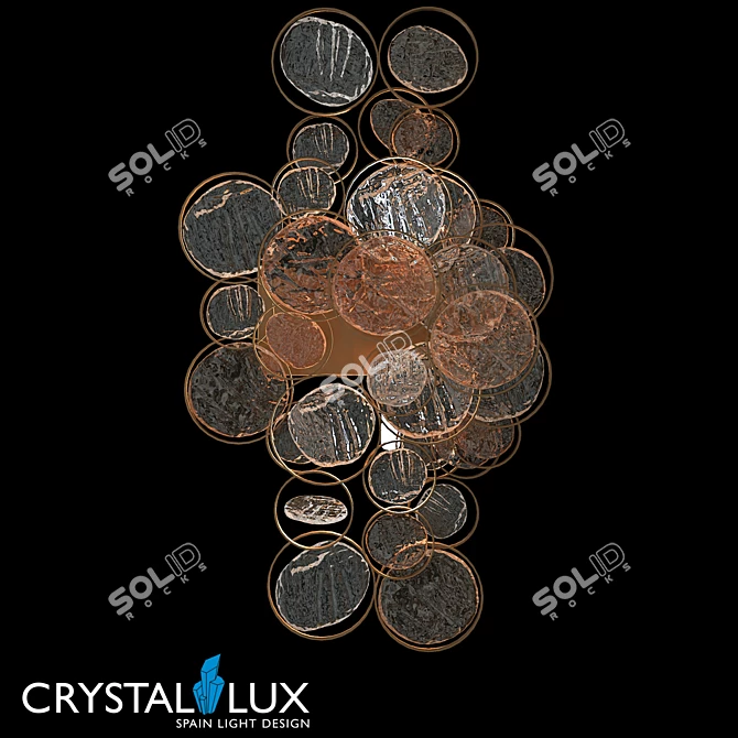 Crystal Lux Deseo AP2 Gold Pendant 3D model image 1