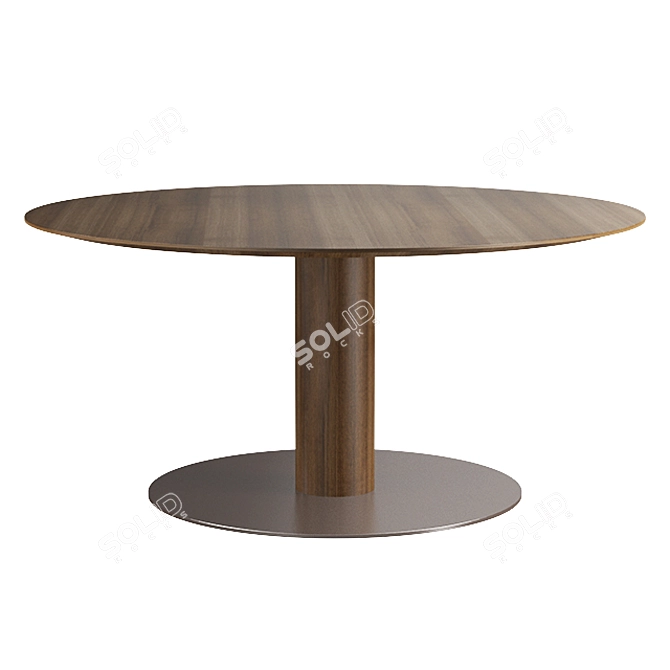 Elegant Bellagio Wood Dining 3D model image 1