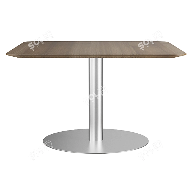 Eleganza Pewter Dining Table 3D model image 1