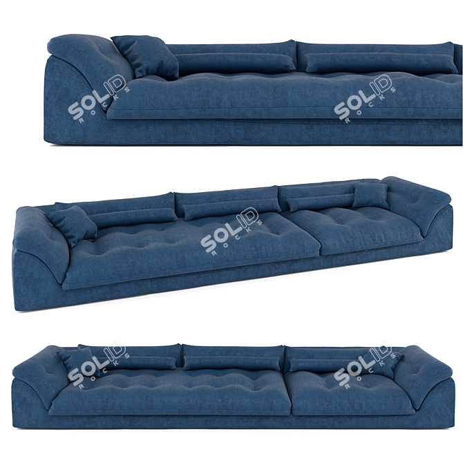 Blue Sofa 3D model image 1