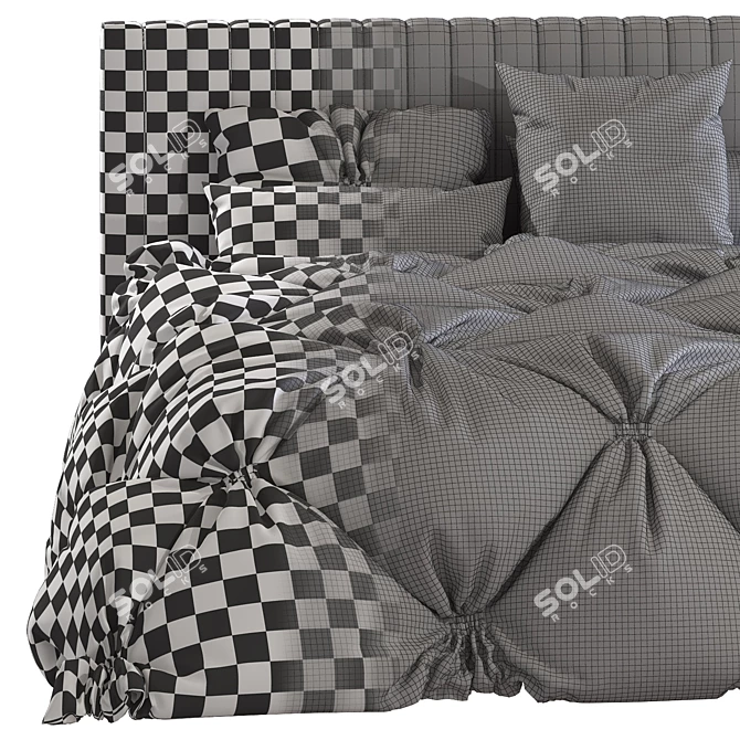 Teen Bed 2.0: Stylish & Comfortable 3D model image 5