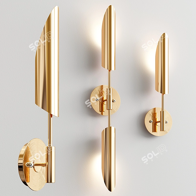 Elegant Gerd Sconce: Illuminate Your Space 3D model image 1