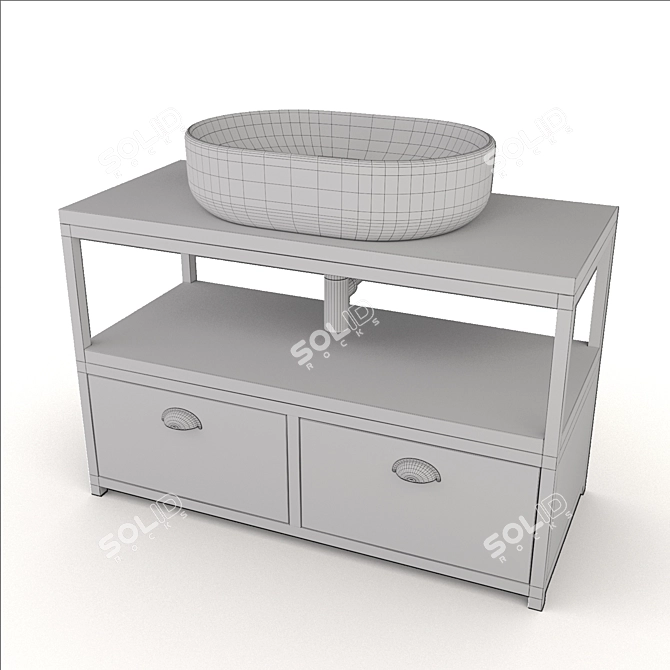 Noreedge Midler Cabinet + Mira Norwich Basin 3D model image 3