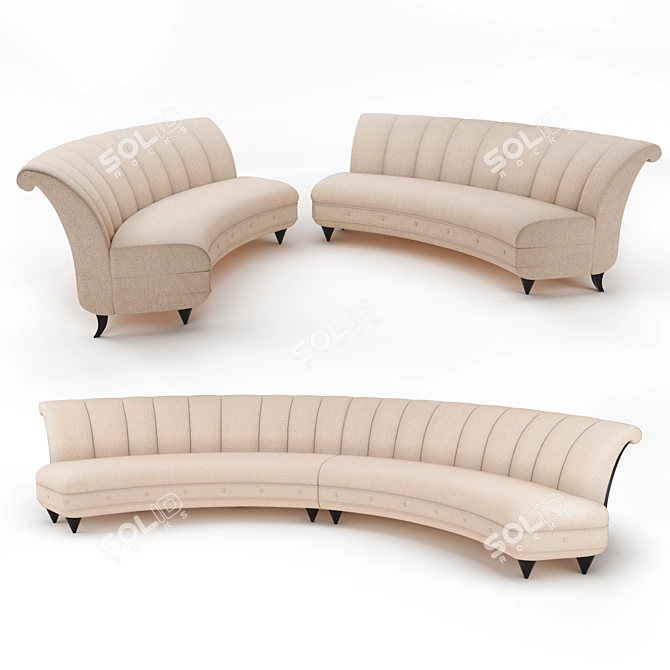 Elegance Personified: Jumelle Sofa 3D model image 1