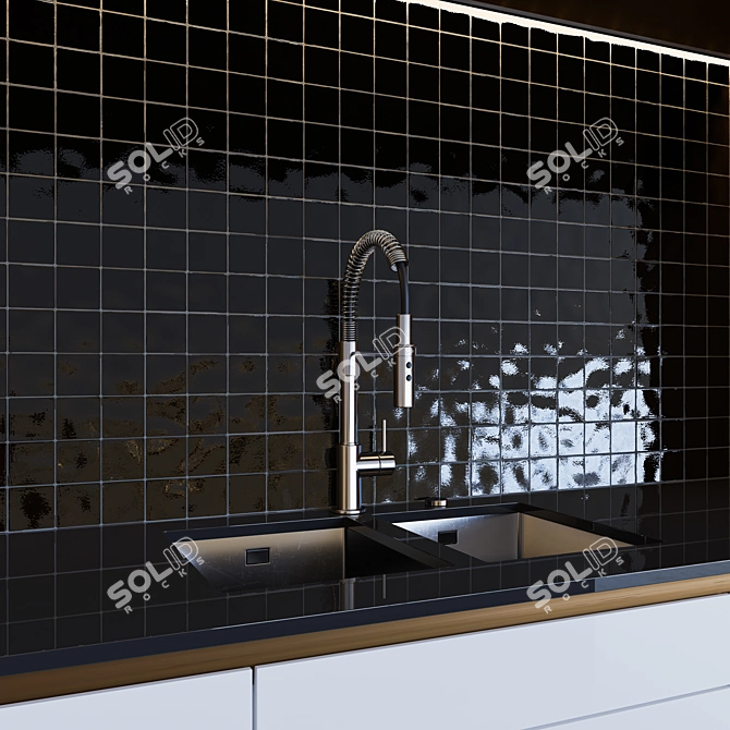 Modern Kitchen Island: Stylish & Functional 3D model image 3