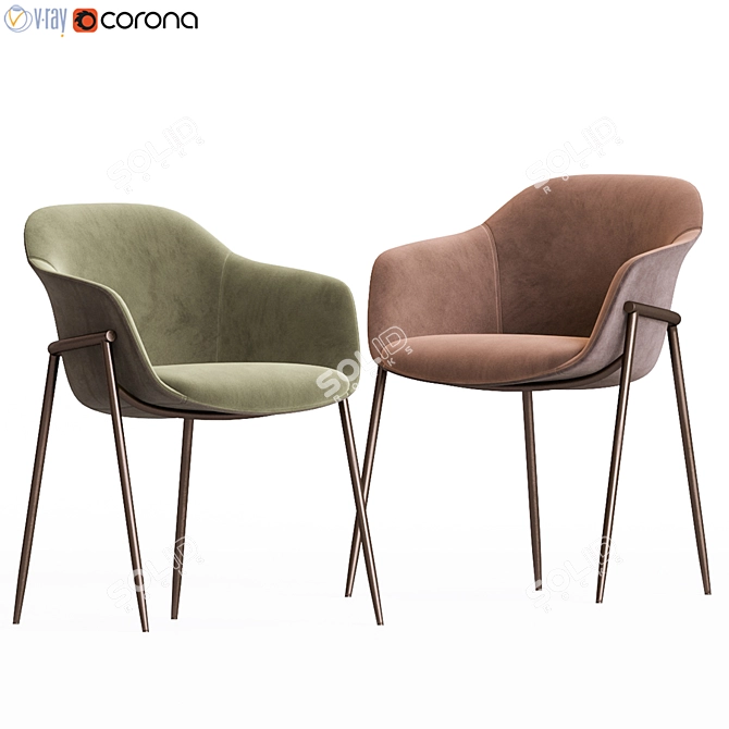 Elegant Chia Chair by Giuliomarelli 3D model image 1