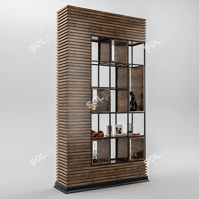 Sleek Modern Partition - 160x40x300cm 3D model image 1