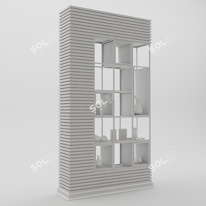 Sleek Modern Partition - 160x40x300cm 3D model image 4