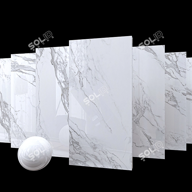 Eternal White Marble Set 3D model image 1