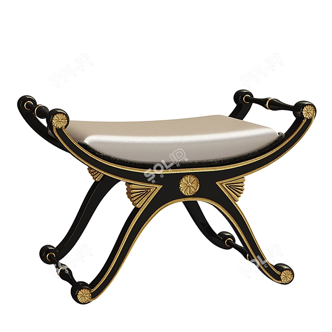 Art Deco Bench - Elegant and Stylish Seating 3D model image 1