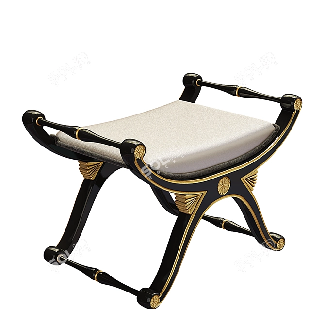 Art Deco Bench - Elegant and Stylish Seating 3D model image 2